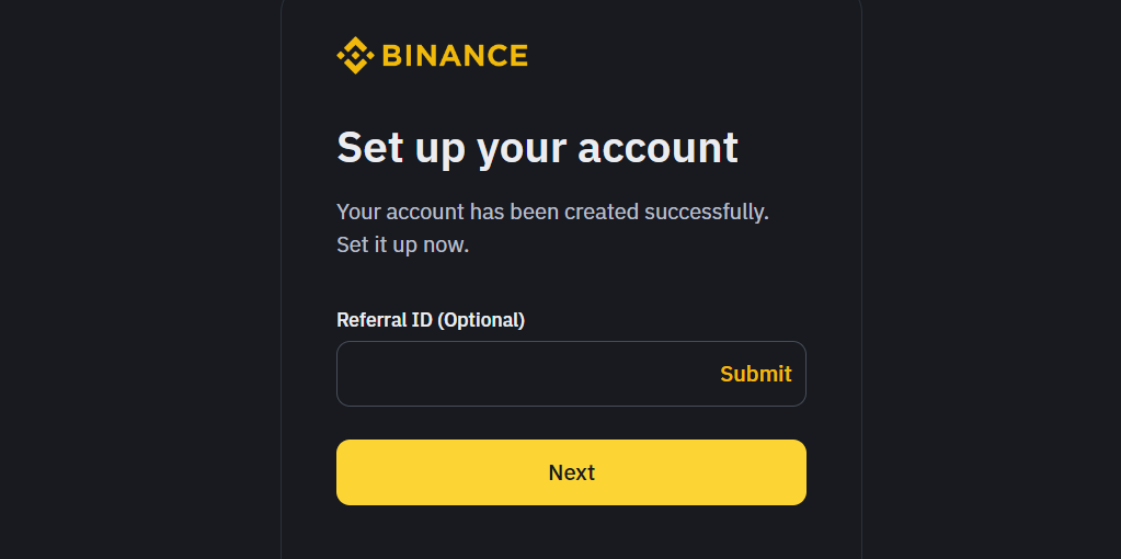 how use the refferal code binance